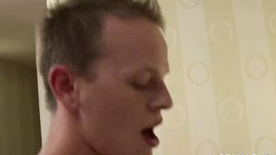 Amateur stud gets his hole bred and creamed by best friend's big cock in bareback frenzy