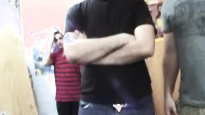 Party girl with a big cock gets a raw surprise from Frat guys in Hazing Twist Prank