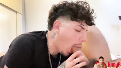 Chubby Latina goes wild with Papi's big cock in rough anal sex with a hot load