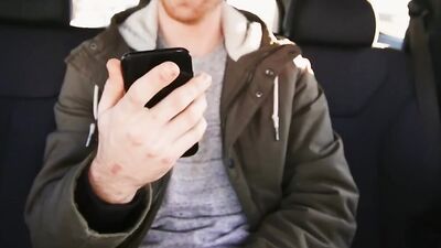 Watch this hot driver teach Joey to please and reward her with a steamy bareback facial in the backseat