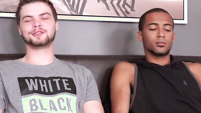 Ronan Kennedy takes on Lj Richards in a wild interracial bareback fuckfest