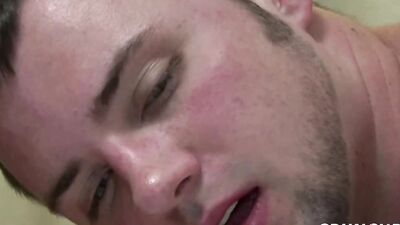Watch as his straight friend brutally pounds and creampies his ass while he watches in public