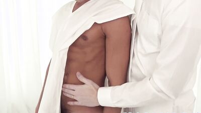 Watch as Felix Kamp, the DILF, in a suit, breeds Maxx Monroe's smooth twink in intergenerational bareback fun!