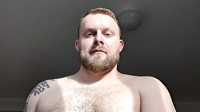 Hairy chested bear fucks post-workout straight roommate until he creams in POV