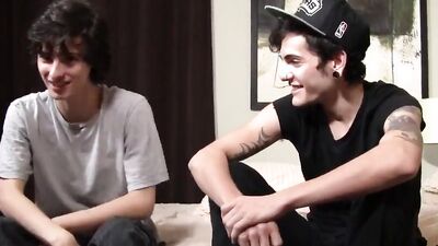 Young stud enjoys double penetration & gets his tight twat stuffed with plugs