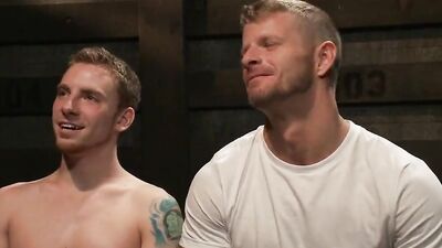 Jeremy Stevens, Van Darkholme & Sebastian Keys humiliate & dominate their slave in wild bareback gangbang