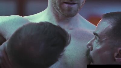 Sir Peter watches as Leander and Ross worship his big dicks in raw BDSM action!