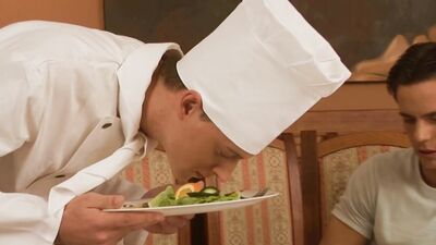 Hot amateur cooks get their asses licked & barebacked by hot lads