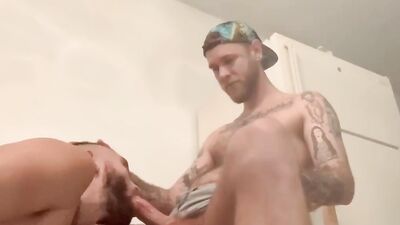 Ryan Powers goes wild on Toby Knight's big cock in part 1 of 2