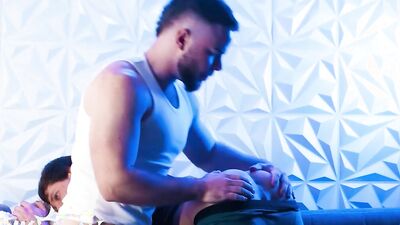 Benjamin Blue fucks Marcus McNeill's big cock and begs for a messy creampie