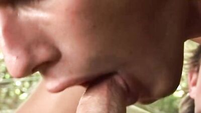 Watch these two big cocks pound hard in a homemade outdoor wood sex video