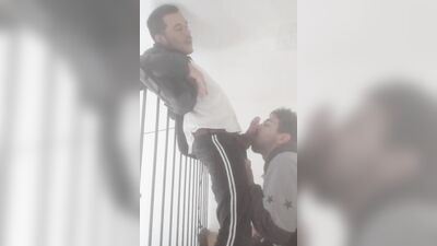 Hot Latino amateur gets a hot facial while wearing a sexy lingerie