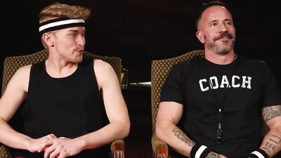 Zacc Andrews dominates and punishes Jeremiah Jones in a hardcore BDSM office play