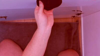 Stepdaddy takes on his thick, straight cock like a pro - homemade video