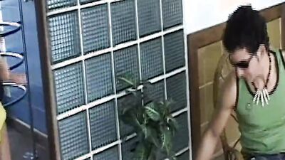 Two hot dudes go all out in vintage style, taking turns riding and sucking until they're covered in cum