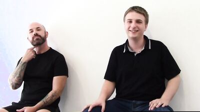 Jaxon Anally dominates inked up Aussie Wyatt Wet Ass with his massive cock