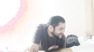 Watch this curvy Asian amateur give a hairy dick a sensual blowjob and handjob to her lucky client