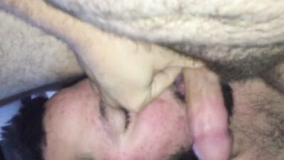 Real amateur cubandbear92 gives a hot blowjob before getting her throat drilled hard