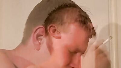 Arty and Arnold smoke hot and steamy while teasing each other's cocks in hot amateur action