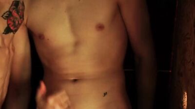 European twink enjoys close-up view of cum-filled glory hole