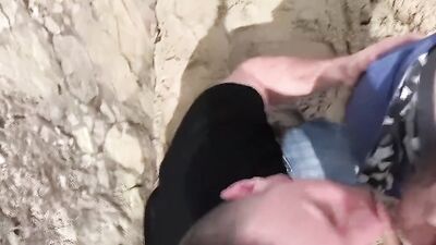 Spencer Whitman & Brandon Evans get wild with big dicks & cumshots on public beach