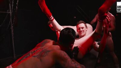 Axel Abysse dominates inked ass in wild group fisting with wild rimming & ass-to-mouth action