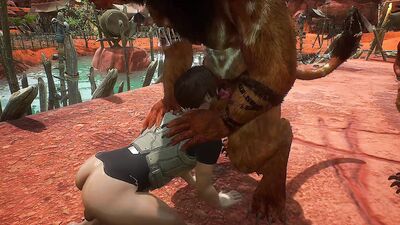DeepBoyo gets his furry ass destroyed by a group of monstrous cocks in 3D public frenzy