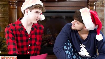 Stepdads and Stepsons get dirty with a hot drink game & creampies