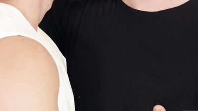 Pretty blonde guy gets a handjob while being fucked in the bum