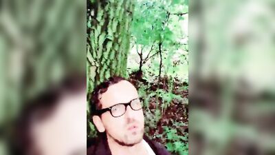 Amateur chap films himself while playing with a dildo in public