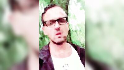 Amateur chap films himself while playing with a dildo in public
