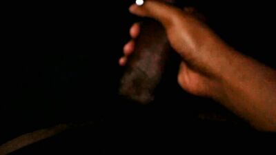 Horny man strokes his big pecker and shoots a big load