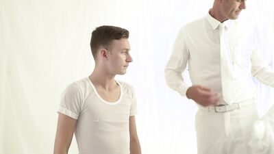 President Oaks is shoving his cock deep down twink's ass
