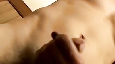 Horny young dude strips and plays with his hard cock solo
