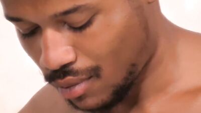 Athletic Black Jock Chris Masturbates Big Cock Solo and Cums