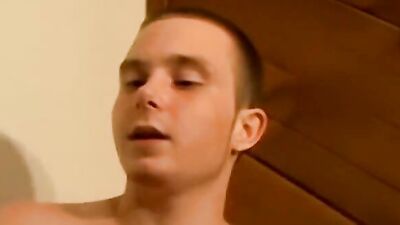 Thug with a tattoo demonstrates his masturbation technique