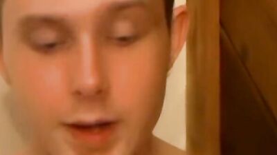 Thug with a tattoo demonstrates his masturbation technique