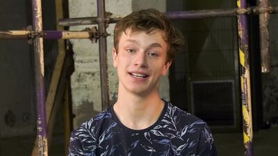 Alex Faux gets interviewed before being roughly bound & slammed hard