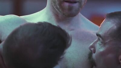 Leander & Sir Peter see raw Devotion in chains - Sir Peter gets a raw ride on Leander's huge dick