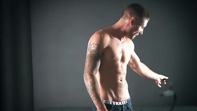 Tony Sosa's Flexed Bicep Reveals His Hard Cock & Cums Hard While Stripping