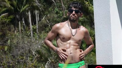 Watch Alfonso Osnaya take raw FALCON Studios in the pool like a champ