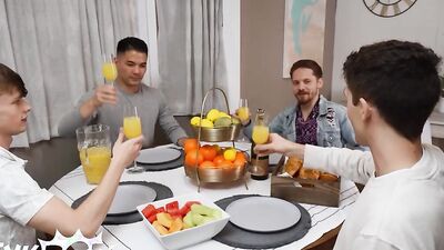 Brunch Gets Hot: Jake Preston Gives Colton Reece a Hand and a Cumshot