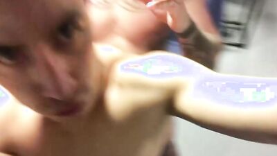 Zander Cole & Dane Stewart take turns getting their tight assholes bareback while gym goers stroll by