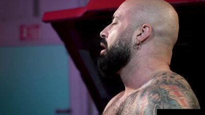 Crush Daddy & Marco Napoli team up for a wild garage orgy with five hung studs