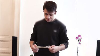 Watch this skinny dude flaunt his tight ass for quick cash before taking a deep pounding in POV