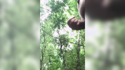 Watch us record in the woods, taking a big load in our mouths!