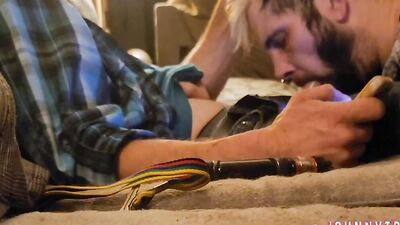 JohnnyTrigger gives a straight mechanic a hard pounding & swallows his load