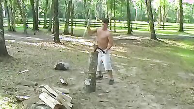Zack & Lance sneak off for steamy forest fun with kinky fun and wild sex