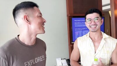 Watch as Japanese hottie Hiroya Delivers a Stunning Cock Pounding To Suto
