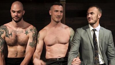 Christian Wilde and his friends use bondage & rough sex to teach a lesson to a slave